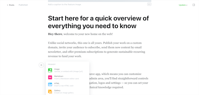 The Ghost blog platform