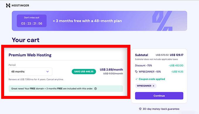 Hostinger Payment Period