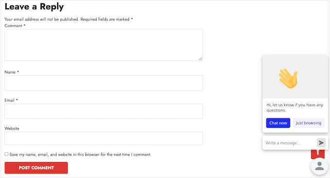 The LiveChat WordPress plugin 