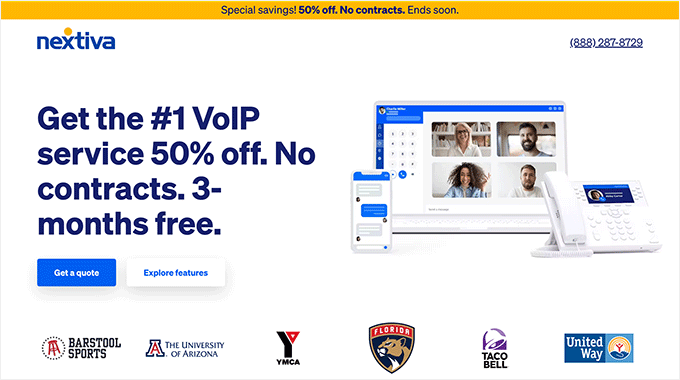 The Nextiva promo code has been automatically applied